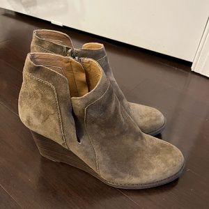 Lucky brand wedge booties